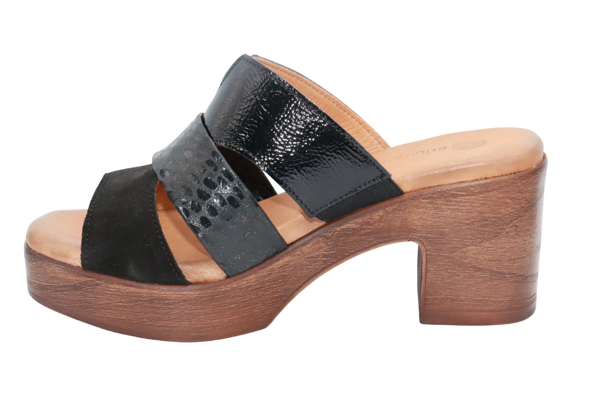 Eric Michael Connie Multi Tone Block Heel Sandal