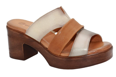 Eric Michael Connie Multi Tone Block Heel Sandal