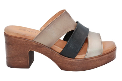 Eric Michael Connie Multi Tone Block Heel Sandal