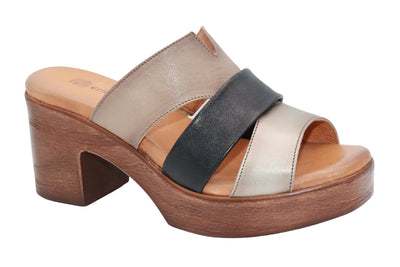 Eric Michael Connie Multi Tone Block Heel Sandal