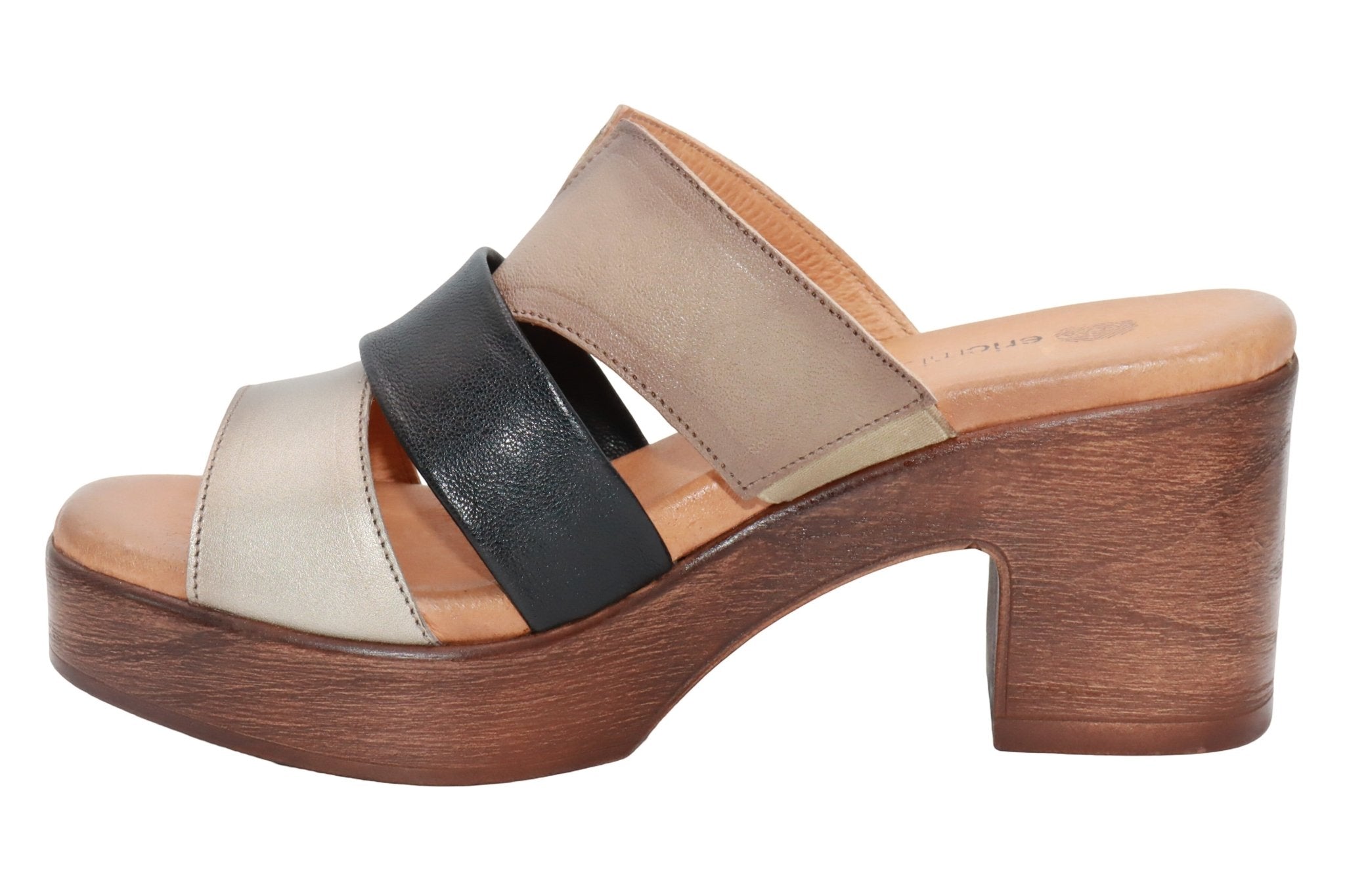 Eric Michael Connie Multi Tone Block Heel Sandal
