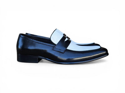 Carrucci Shoes Men's Two Tone Penny Loafer Calfskin KS2240 12T