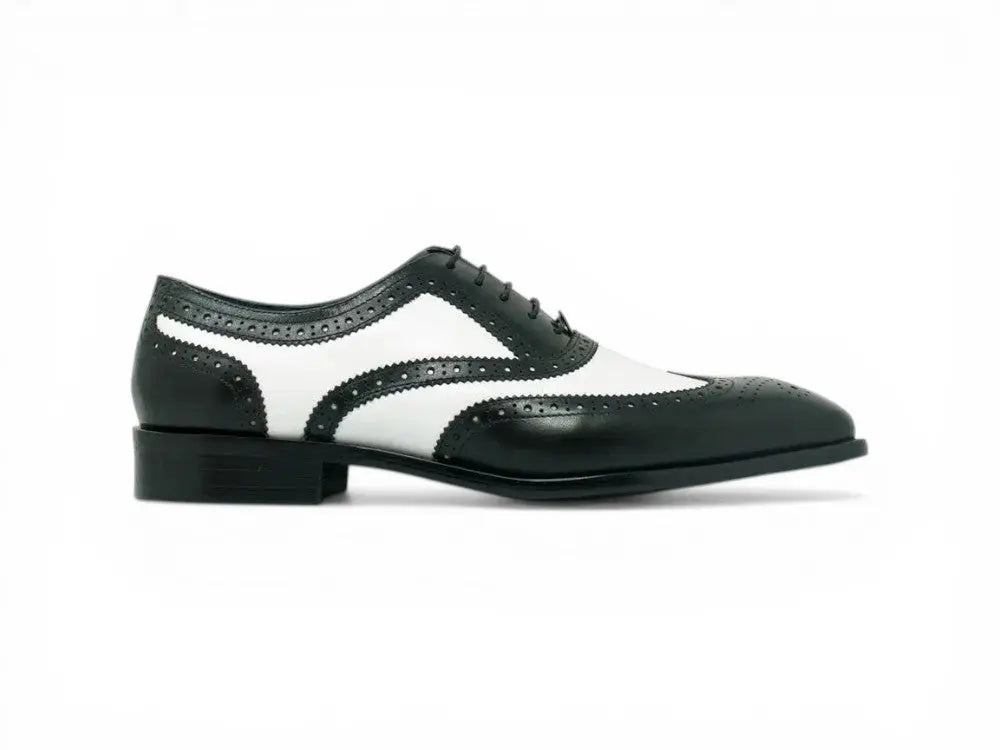 Carrucci Shoes Wingtip Oxford Leather Hand Burnished Two Tone KS509 25T view 7