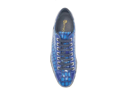 Carrucci Shoes Premium Crocodile Embossed Sneaker Leather KS626 02 detail view