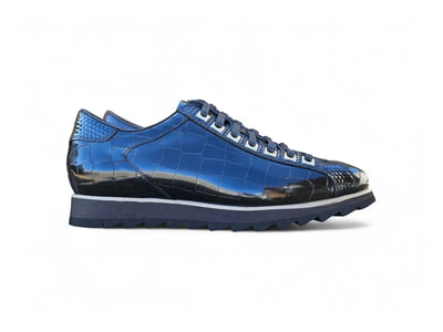 Carrucci Shoes Premium Crocodile Embossed Sneaker Leather KS626 02 view 13
