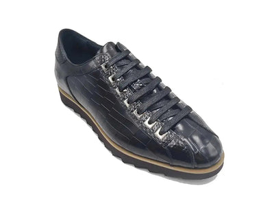 Carrucci Shoes Premium Crocodile Embossed Sneaker Leather KS626 02 view 14
