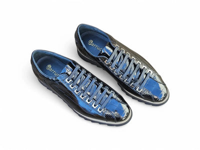 Carrucci Shoes Premium Crocodile Embossed Sneaker Leather KS626 02 view 12