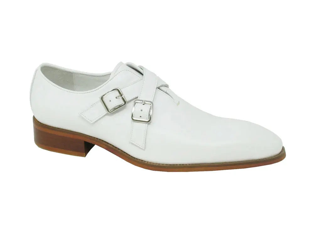 Carrucci Shoes Men's Cross Strap Wholecut Leather Loafer KS503 60