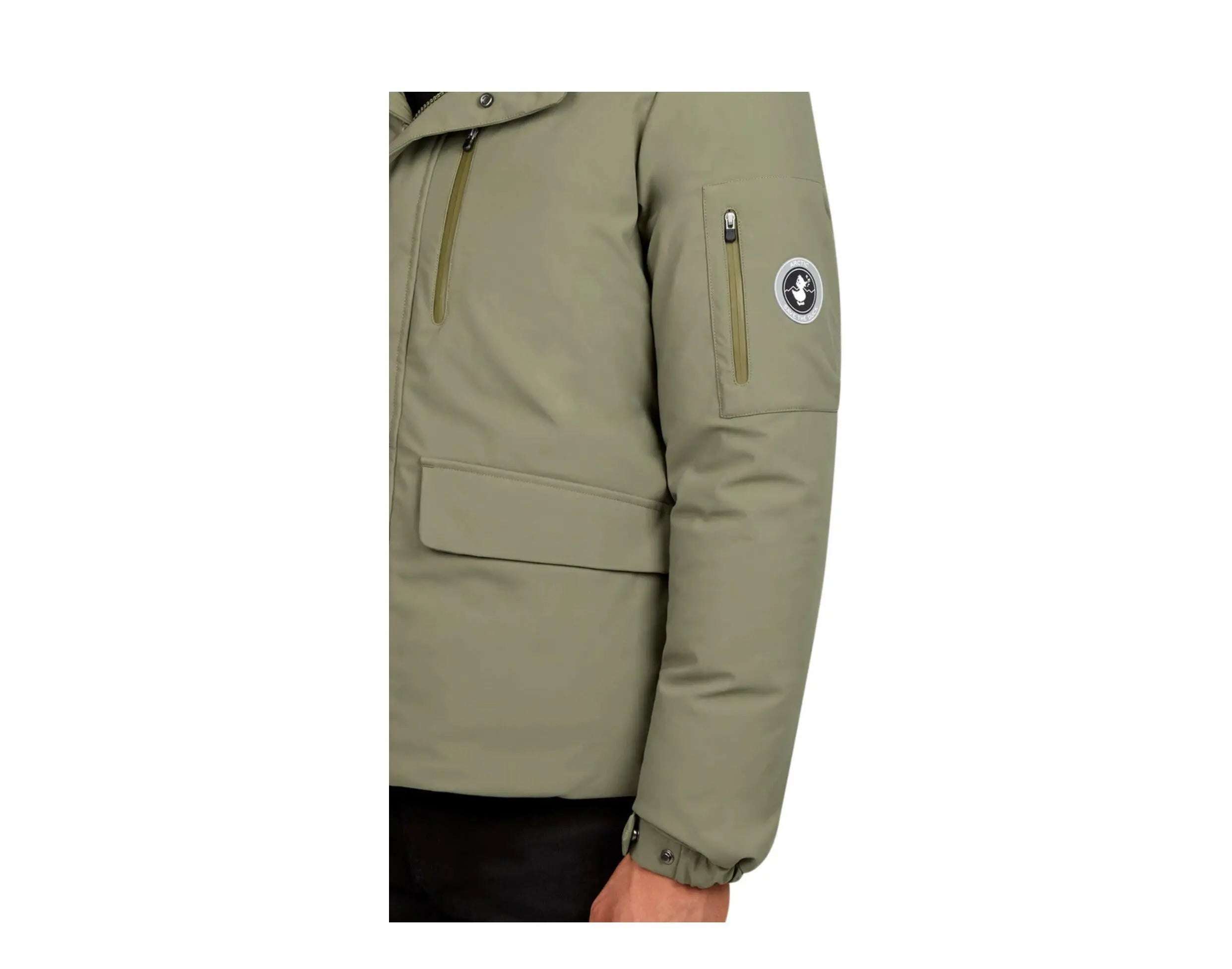Save The Duck Smeg Hooded Parka Men Jacket Dusty Olive