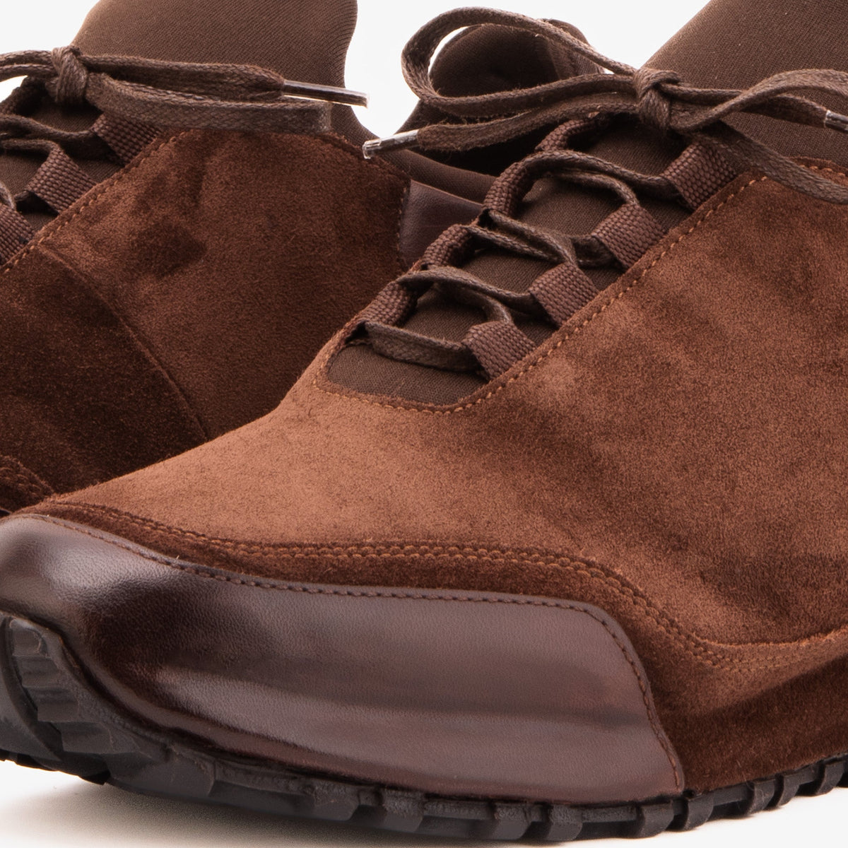 Vinci Leather The Hudson Brown Suede Men Sneaker – product view 3