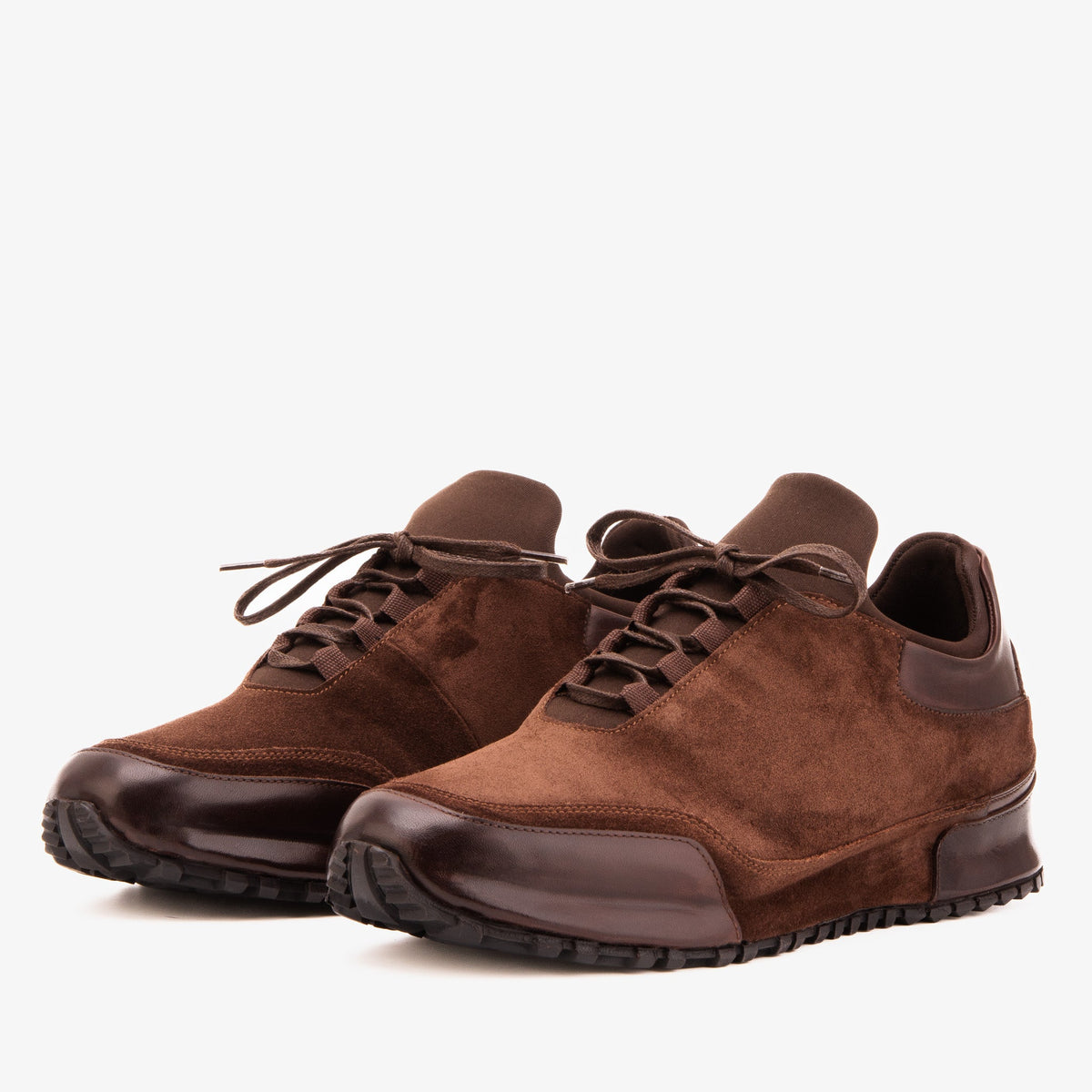 Vinci Leather The Hudson Brown Suede Men Sneaker – product view 2