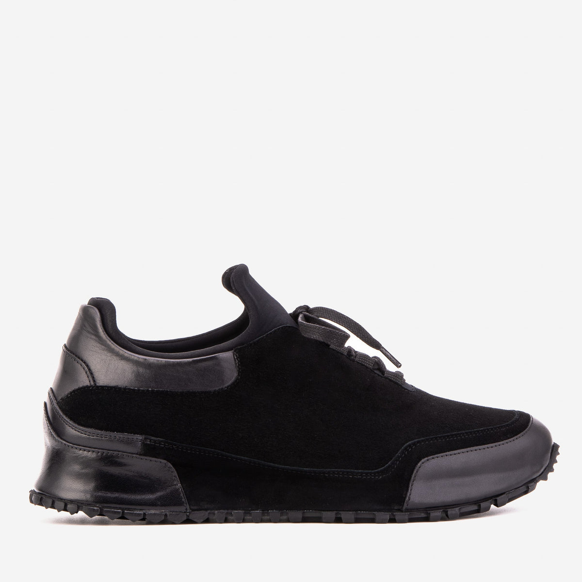 Vinci Leather The Hudson Black Suede Men Sneaker – product view 1