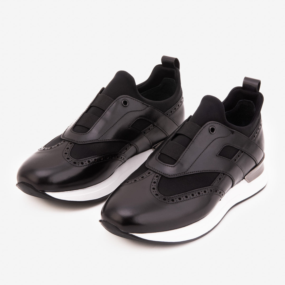 Vinci Leather The Arcadia Black Leather Men Sneaker – product view 6