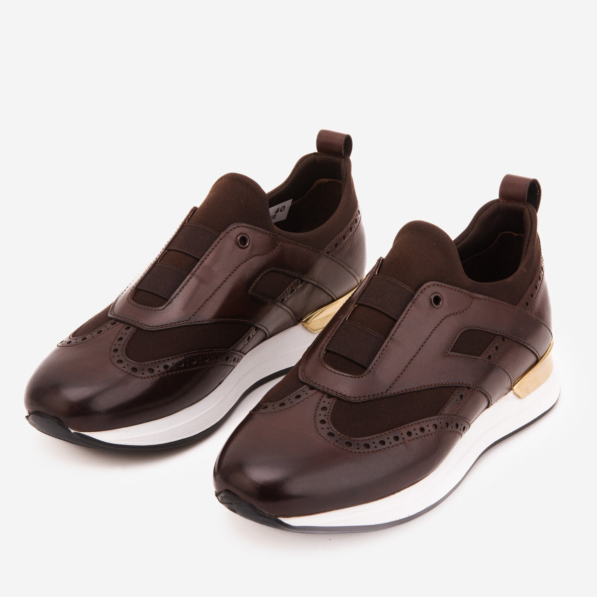 Vinci Leather The Arcadia Brown Leather Men Sneaker – product view 6