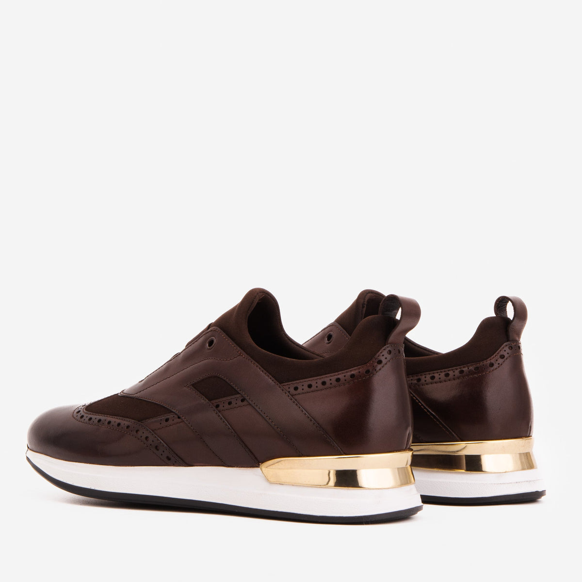 Vinci Leather The Arcadia Brown Leather Men Sneaker – product view 4