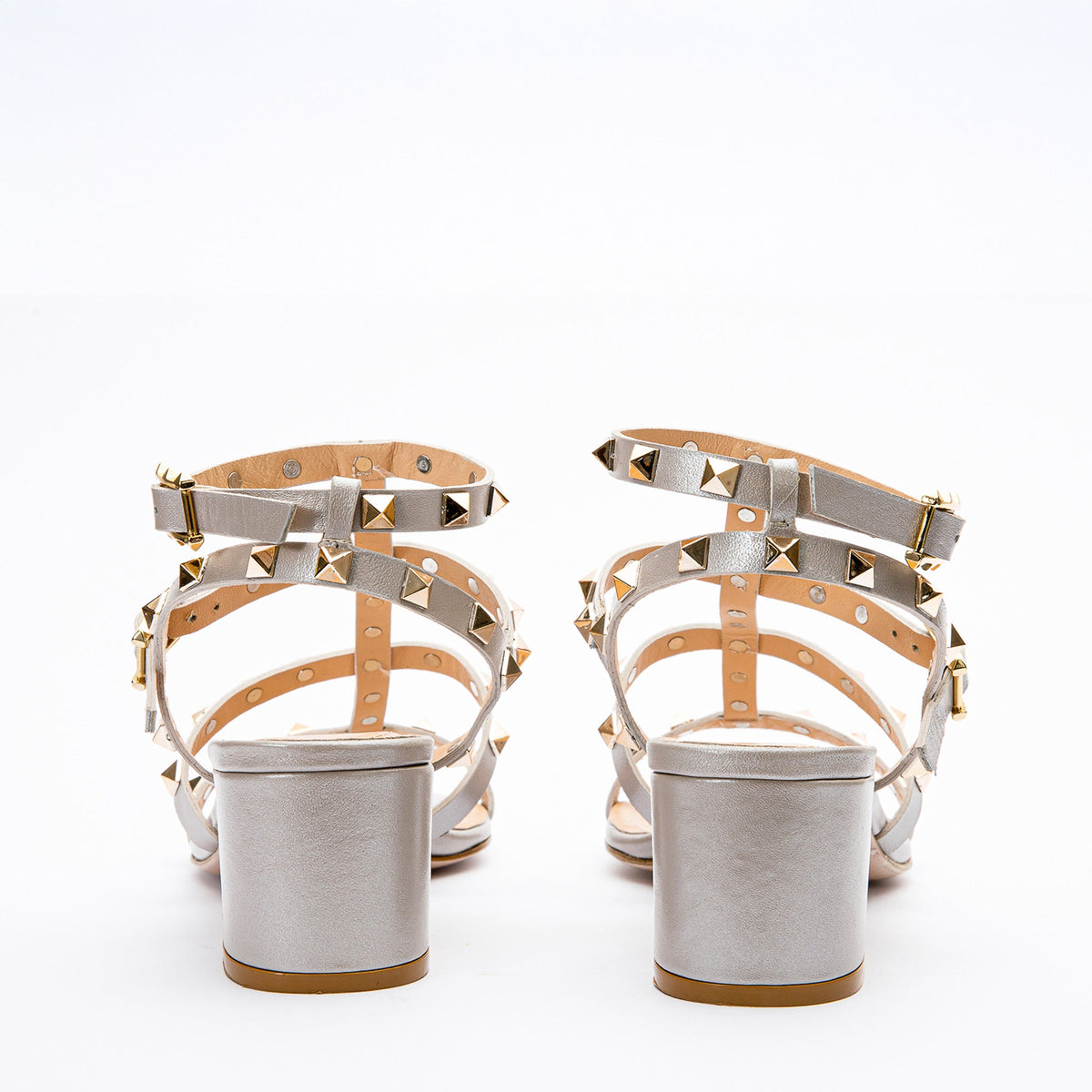 Vinci Leather The Nejapa Beige Leather Multi Strap Women Sandal – product view 3