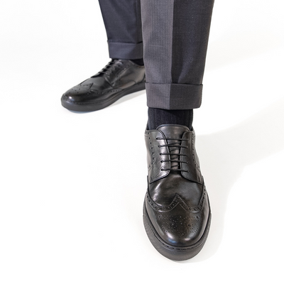Men's Don Giovanni Wingtips - Black – product view 5