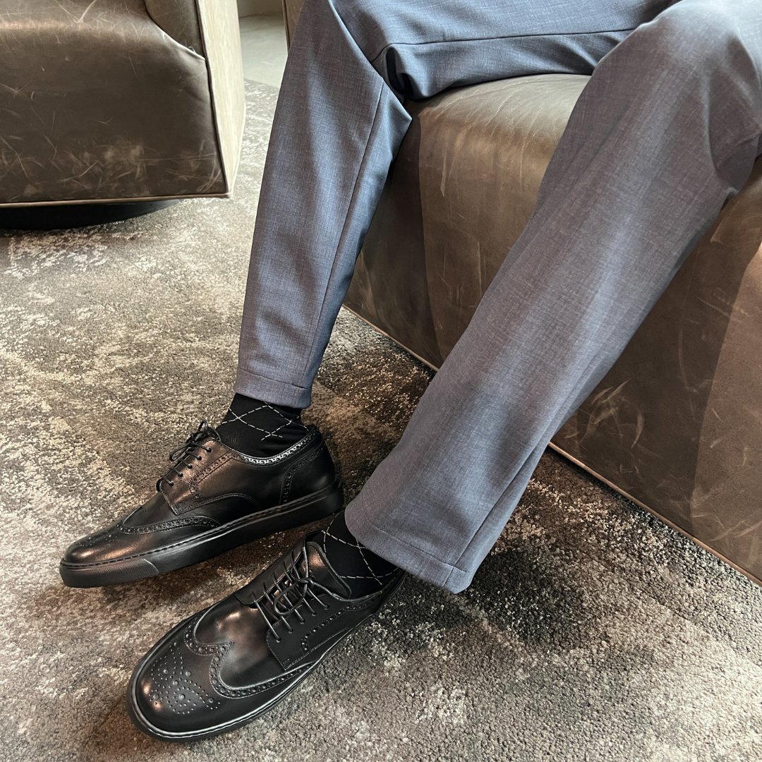 Men's Don Giovanni Wingtips - Black – product view 7