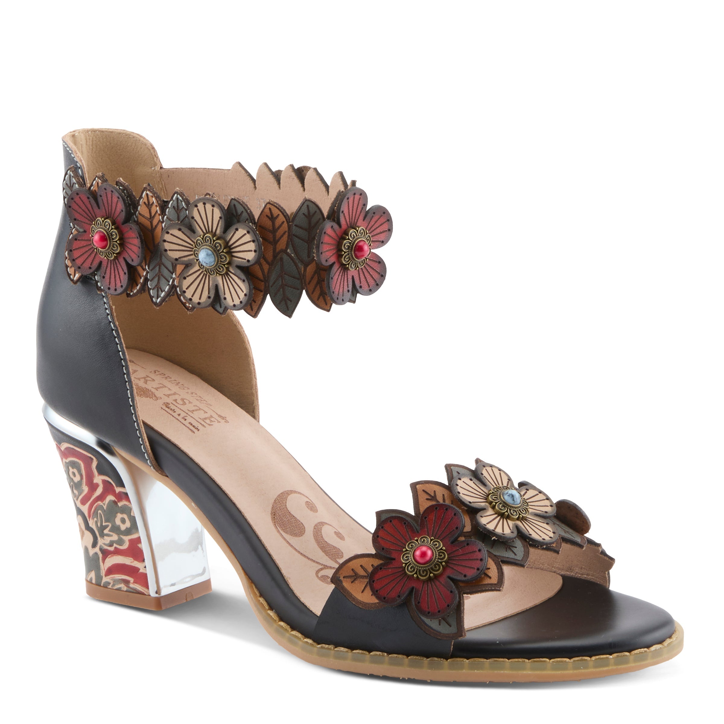 L'Artiste L'ARTISTE DOUBLELOVE SANDALS sandal in white multi with handcrafted leather design