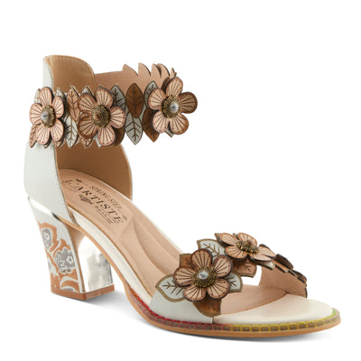 L'Artiste L'ARTISTE DOUBLELOVE SANDALS sandal in white multi with handcrafted leather design