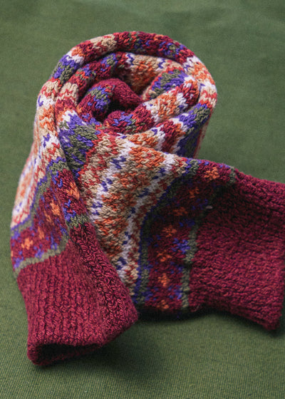 Cotton Fair Isle Sock