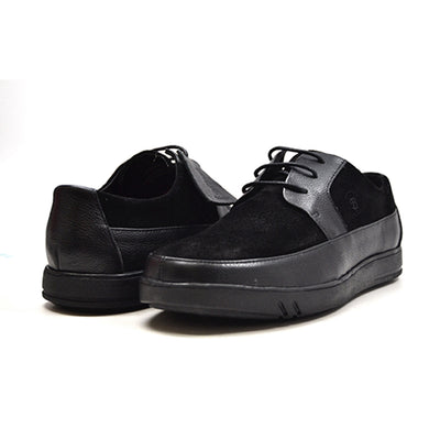 British Walkers Westminster Men's Black Leather and Suede Lace Up Shoes with Black Sole view 7
