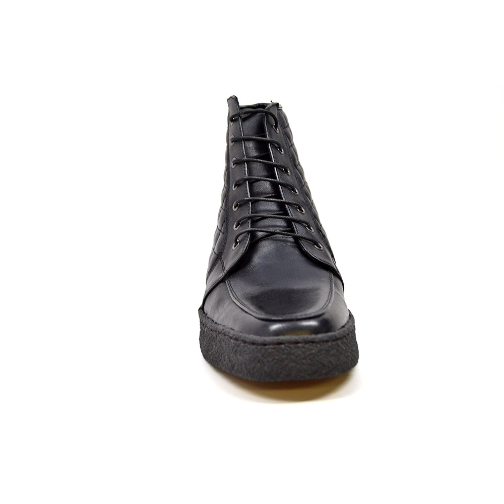 British Walkers Extreme Men's Black Quilted Leather High Top Shoes view 3