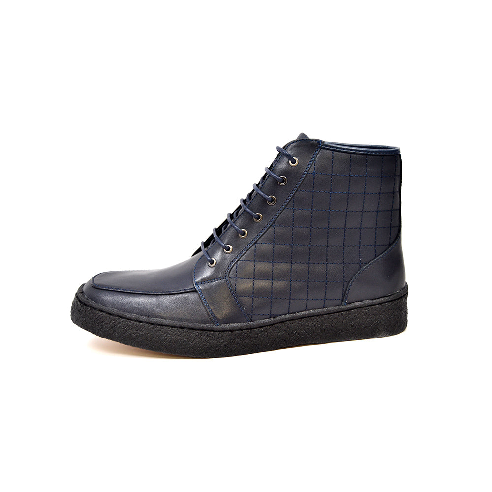 British Walkers Extreme Men's Black Quilted Leather High Top Shoes view 12