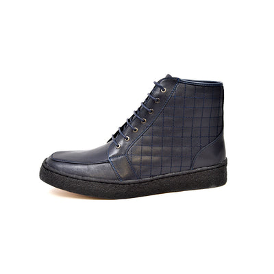 British Walkers Extreme Men's Black Quilted Leather High Top Shoes view 12