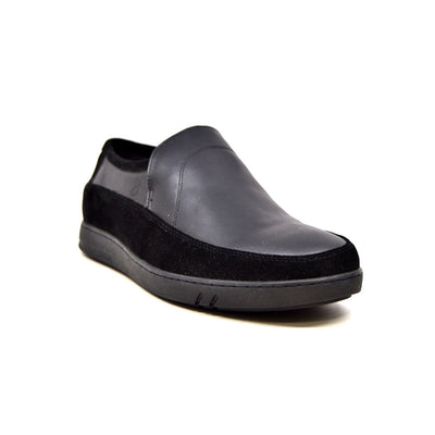 British Walkers Norwich Men's Black Suede and Leather Slip On Shoes view 2