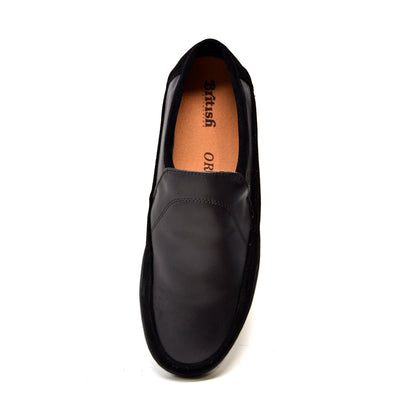 British Walkers Norwich Men's Black Suede and Leather Slip On Shoes view 7