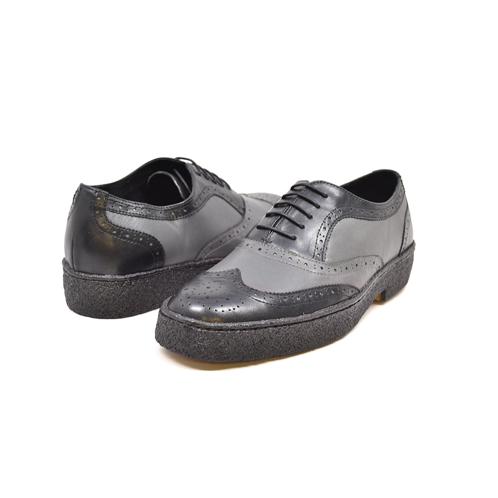 British Walkers Playboy Wingtip Men's Low Cut Gray and Black Shoes view 1