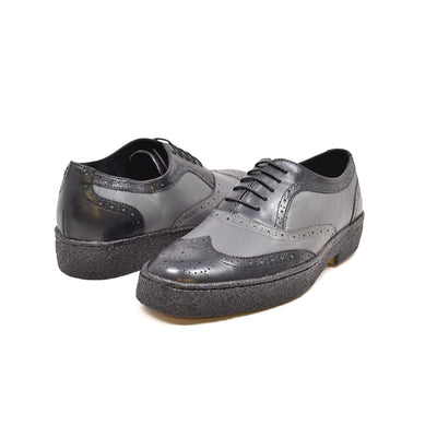 British Walkers Playboy Wingtip Men's Low Cut Gray and Black Shoes view 1