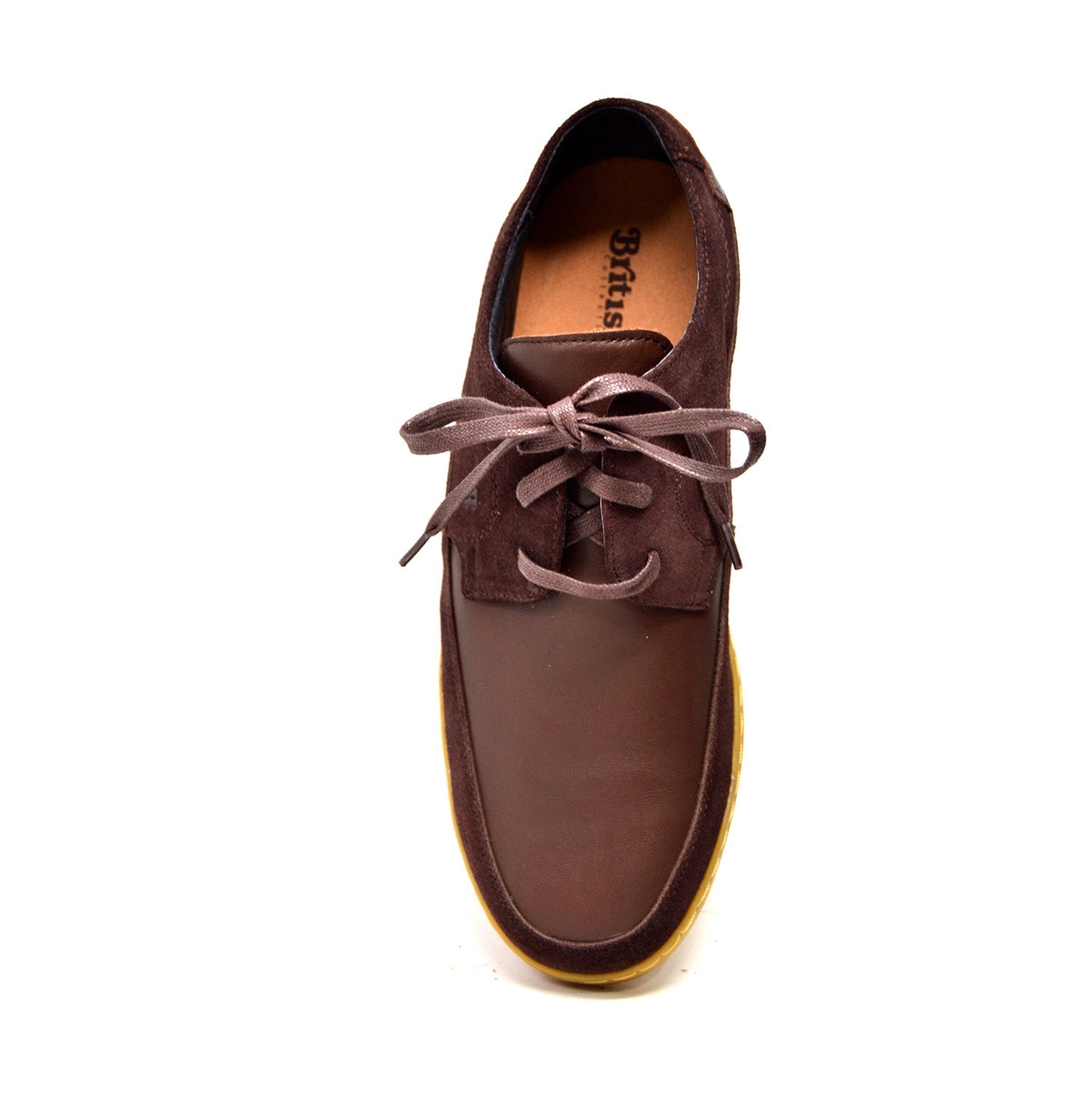 British Walkers Bristol Men's Vintage Black Leather and Suede Lace Up Shoes view 31