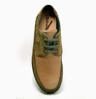 British Walkers Bristol Men's Vintage Black Leather and Suede Lace Up Shoes view 38