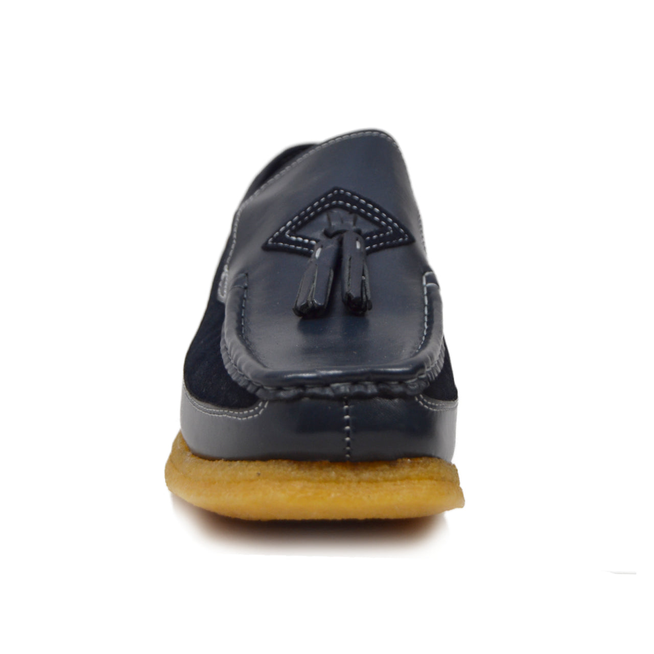 British Walkers Brooklyn 1 Men's Black Leather and Suede Tassel Slip On Shoes view 31