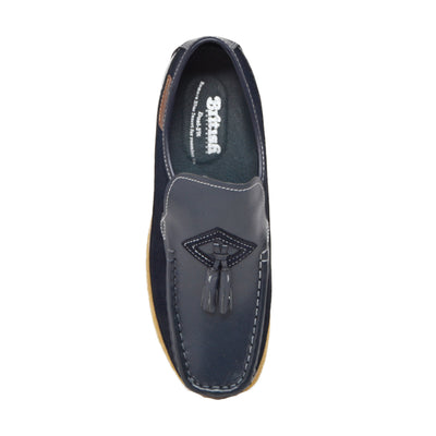 British Walkers Brooklyn 1 Men's Black Leather and Suede Tassel Slip On Shoes view 26