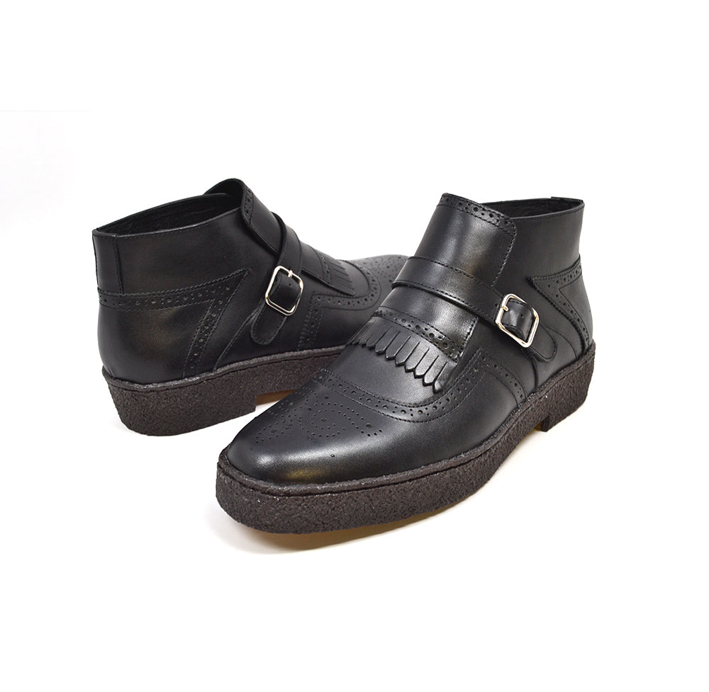 British Walkers Playboy Manhattan Men's Black Leather Wingtip Shoes view 1