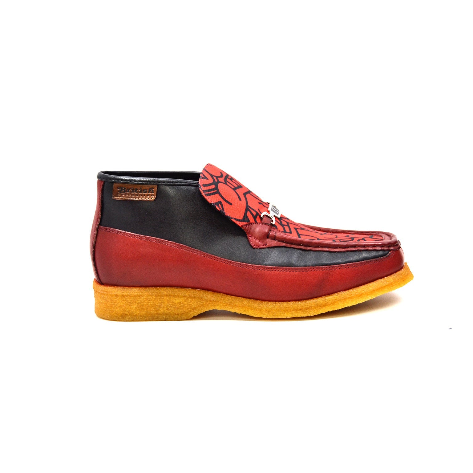 British Walkers Freedom Men's Leather and Fabric Pattern Shoes view 2