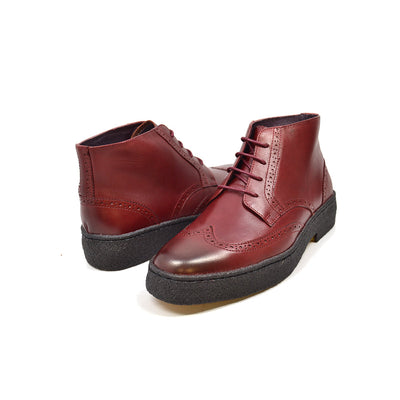 British Walkers Playboy Wingtip Men's Original Wine Leather Shoes view 1