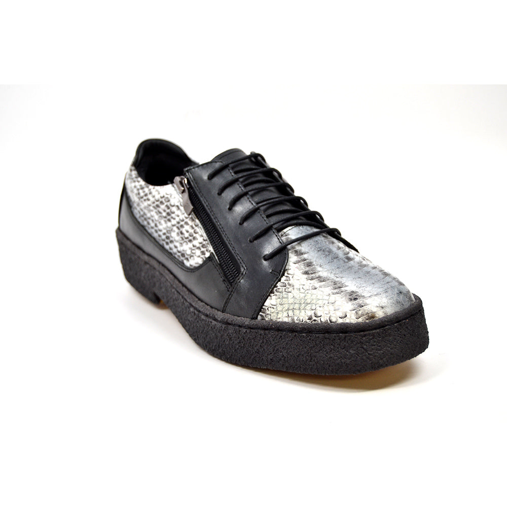 British Walkers Men's Low Cut Snake Skin and Leather Lace Up Shoes