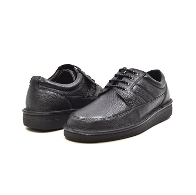 British Walkers Men's Black Leather Retro Oxford Lace Up Shoes view 1