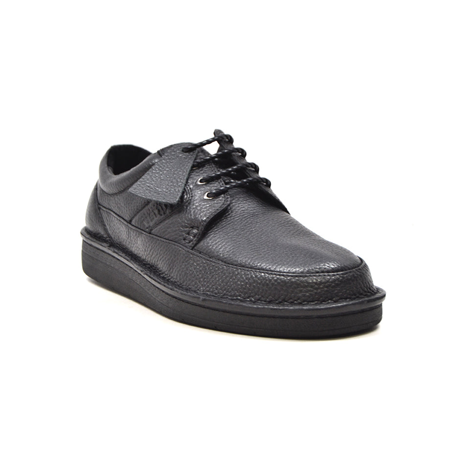 British Walkers Men's Black Leather Retro Oxford Lace Up Shoes view 2