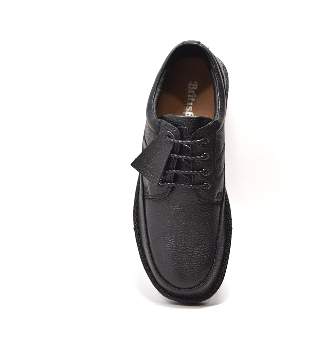 British Walkers Men's Black Leather Retro Oxford Lace Up Shoes view 7