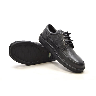 British Walkers Men's Black Leather Retro Oxford Lace Up Shoes view 8