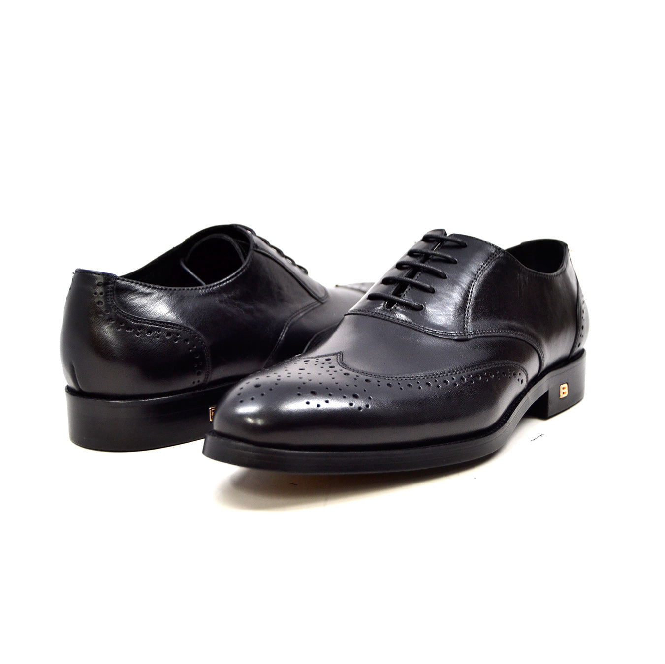 British Walkers Adam Men's Black Leather Oxford Dress Shoes view 2