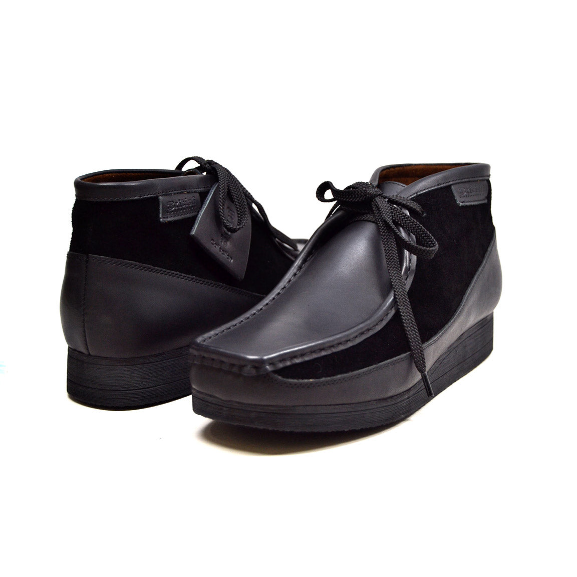 British Walkers New Castle Men's Black Leather and Suede Casual Shoes view 56