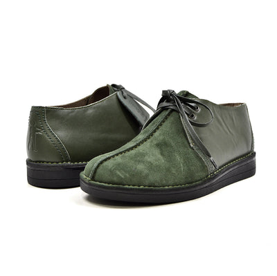 British Walkers Kingston Men's Black and Grey Split Toe Leather and Suede Lace Up Shoes view 54