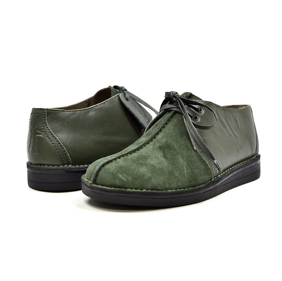 British Walkers Kingston Men's Black and Grey Split Toe Leather and Suede Lace Up Shoes view 54