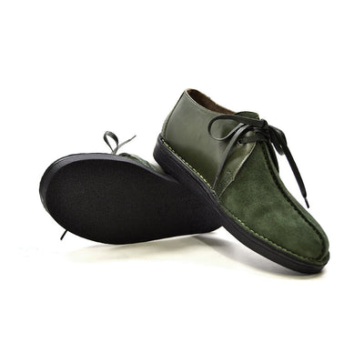 British Walkers Kingston Men's Black and Grey Split Toe Leather and Suede Lace Up Shoes view 61